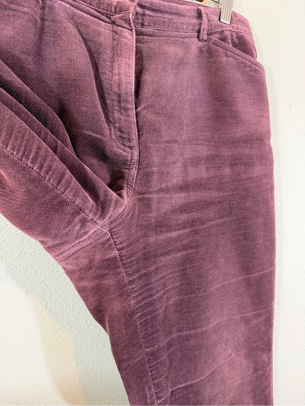 Laura Ashley Purple Corduroy Pants Size US 8 Wide Leg 90s Cottage Casual Preppy - Picture 5 of 11